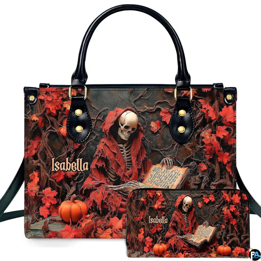 Personalized Witch Leather Bags, Halloween Purses For Women, Witch Art Bag, Spooky Halloween Purses, Holiday Gifts