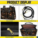 Feature layout graphic detailing interior arrangement and exterior decorative accents on the accessory.