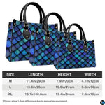 Personalized Gradient Teal Purple Dragon Scale Shoulder Bag