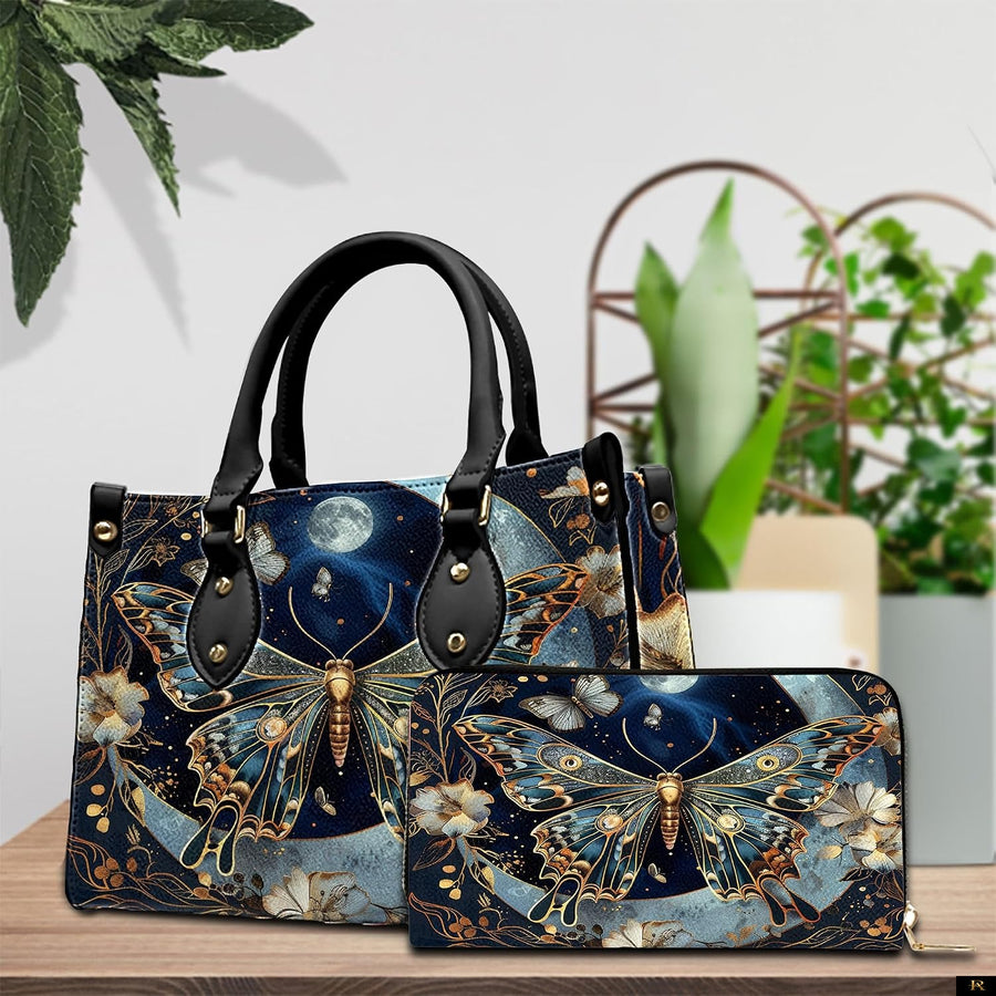 PREAUREUM "{split_values}" Personalized {collection_title} Leather Handbag