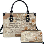 Personalized Christian Leather Handbag – Custom Purse Faith Gift for Mom, Grandma, Women Birthday or Christmas