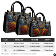 Base foundation view of stained glass butterfly handbag showcasing flat bottom stability