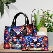 Front close-up view showing patriotic flag butterfly artwork