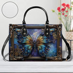 PREAUREUM "Steampunk Style" Personalized Butterfly Leather Handbag