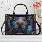 PREAUREUM "Steampunk Style" Personalized Butterfly Leather Handbag