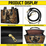 Four-panel showcase illustrating design details, hardware, and interior layout.