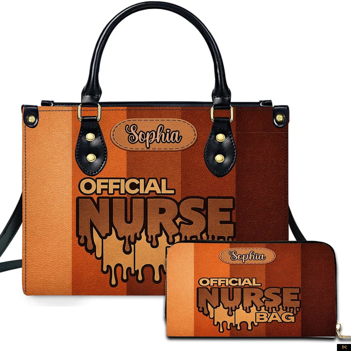 PREAUREUM "{split_values}" Personalized {collection_title} Leather Handbag
