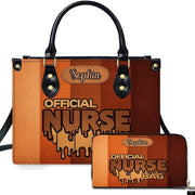 PREAUREUM "{split_values}" Personalized {collection_title} Leather Handbag