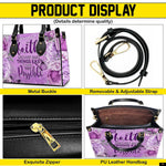 PREAUREUM "{split_values}" Personalized {collection_title} Leather Handbag