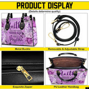 PREAUREUM "{split_values}" Personalized {collection_title} Leather Handbag