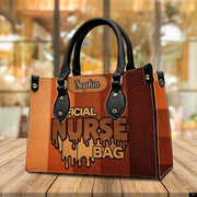 PREAUREUM "{split_values}" Personalized {collection_title} Leather Handbag