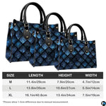 Personalized Fantasy Blue Dragon Scale Handbag for Dragon Lovers Gift