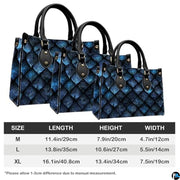 Personalized Fantasy Blue Dragon Scale Handbag for Dragon Lovers Gift
