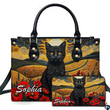 Cat Landscape Art Poppy Cat Art Countryside Print