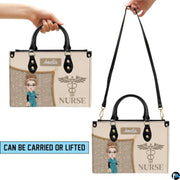 Personalized Nurse Leather Bag – Custom Medical Handbag & Purse Set with Name Gifts for Nursing Student Christmas Gift
