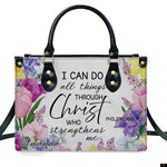 PREAUREUM "{split_values}" Personalized {collection_title} Leather Handbag