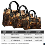 Structured proportional scaling chart outlining silhouettes for the apothecary art accessory.