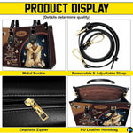 Four-panel showcase illustrating design details, hardware, and interior layout.