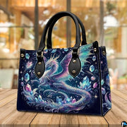 Personalized Dragon Leather Handbag, Fantasy Gothic Purse for Women, Mythical Shoulder Bag Gift for Dragon Lovers