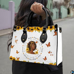 Personalized Leather Handbag for Black Women, Custom African Purse Bag Set, Birthday Meaningful Gifts for Mom, Friend