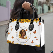 Personalized Leather Handbag for Black Women, Custom African Purse Bag Set, Birthday Meaningful Gifts for Mom, Friend