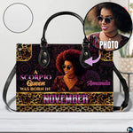 Personalized African American Leather Bag, African Purse, Gifts for Black Girl Women, Black History Handbags