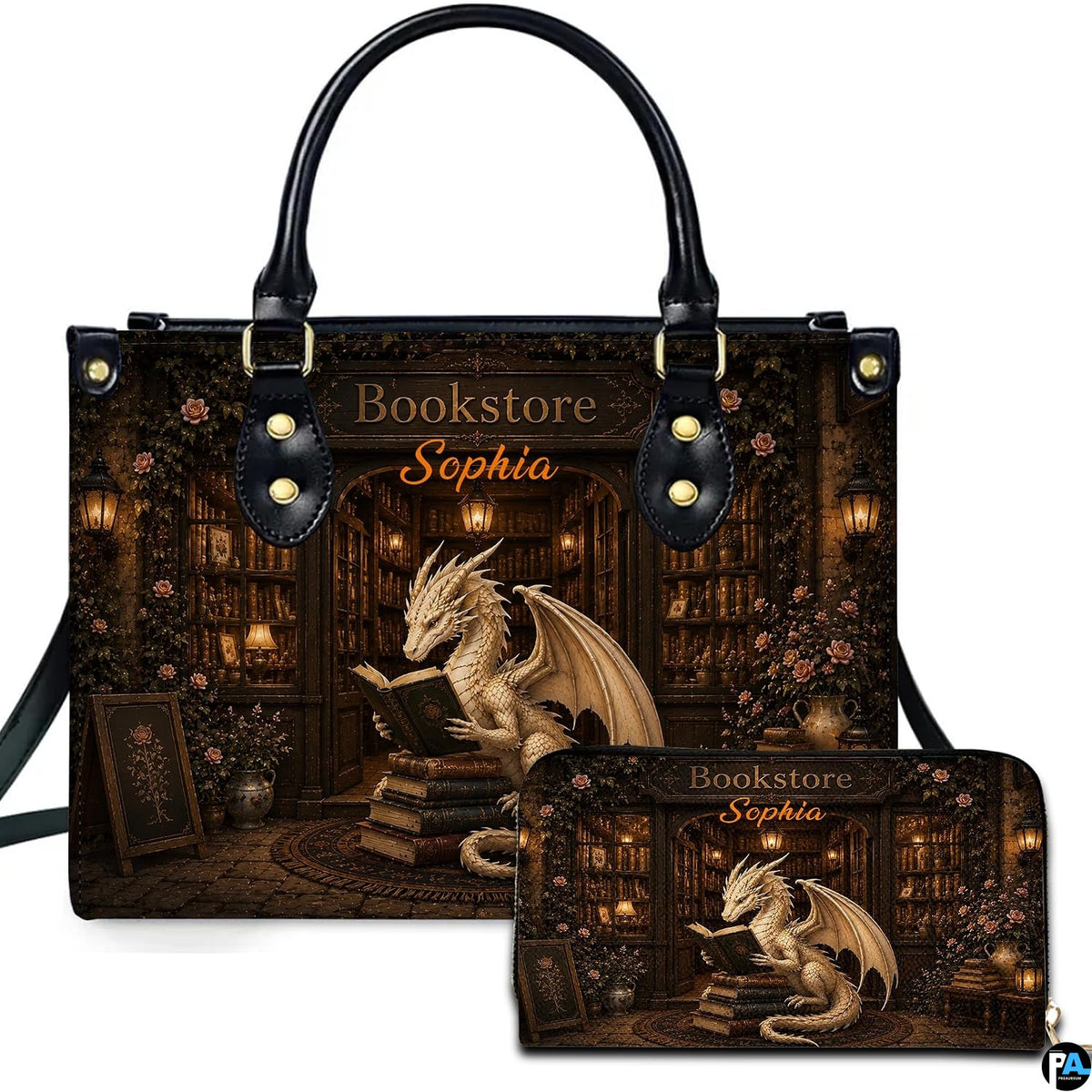 Bookstore Leather Bag, Book Purse for Book Lovers, Shoulder Bag