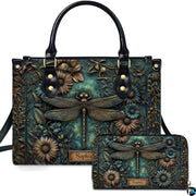 Personalized Halloween Leather Handbag – Custom Witch 3D Printing Effect Purses For Women – Spooky Gothic Shoulder Bag