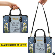 Tabletop coordinated view displaying synchronized daisy floral and scripture graphics across both matching items