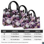 Pastel pink cute ghost Halloween handbag displayed alone on white background.