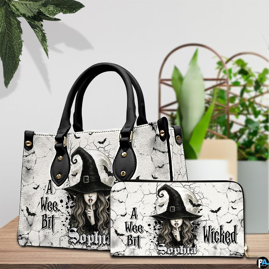 Angled tabletop presentation featuring the moonlit gothic sorceress motif across coordinated accessory items.