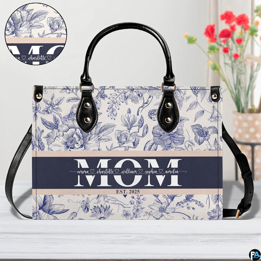 Visual demonstration graphic showcasing dual elevated positions for blue toile floral design.