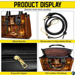 Personalized Book Lover Leather Handbag for Women, 3D Bookstore Library Tote Bag, Literary Gift for Readers, Bookworms