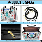 Personalized Nurse Leather Bag – Custom Medical Handbag & Purse Set with Name Gifts for Nursing Student Christmas Gift