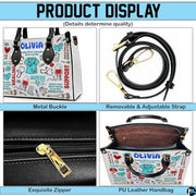 Personalized Nurse Leather Bag – Custom Medical Handbag & Purse Set with Name Gifts for Nursing Student Christmas Gift
