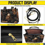 Four-panel showcase illustrating design details, hardware, and interior layout.