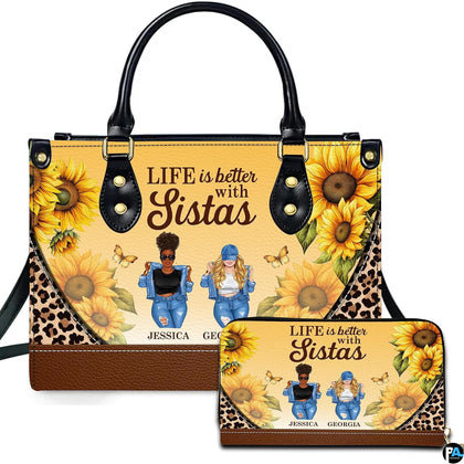 Best friends artwork accessory and companion piece depicting two female companions framed by yellow sunflowers.