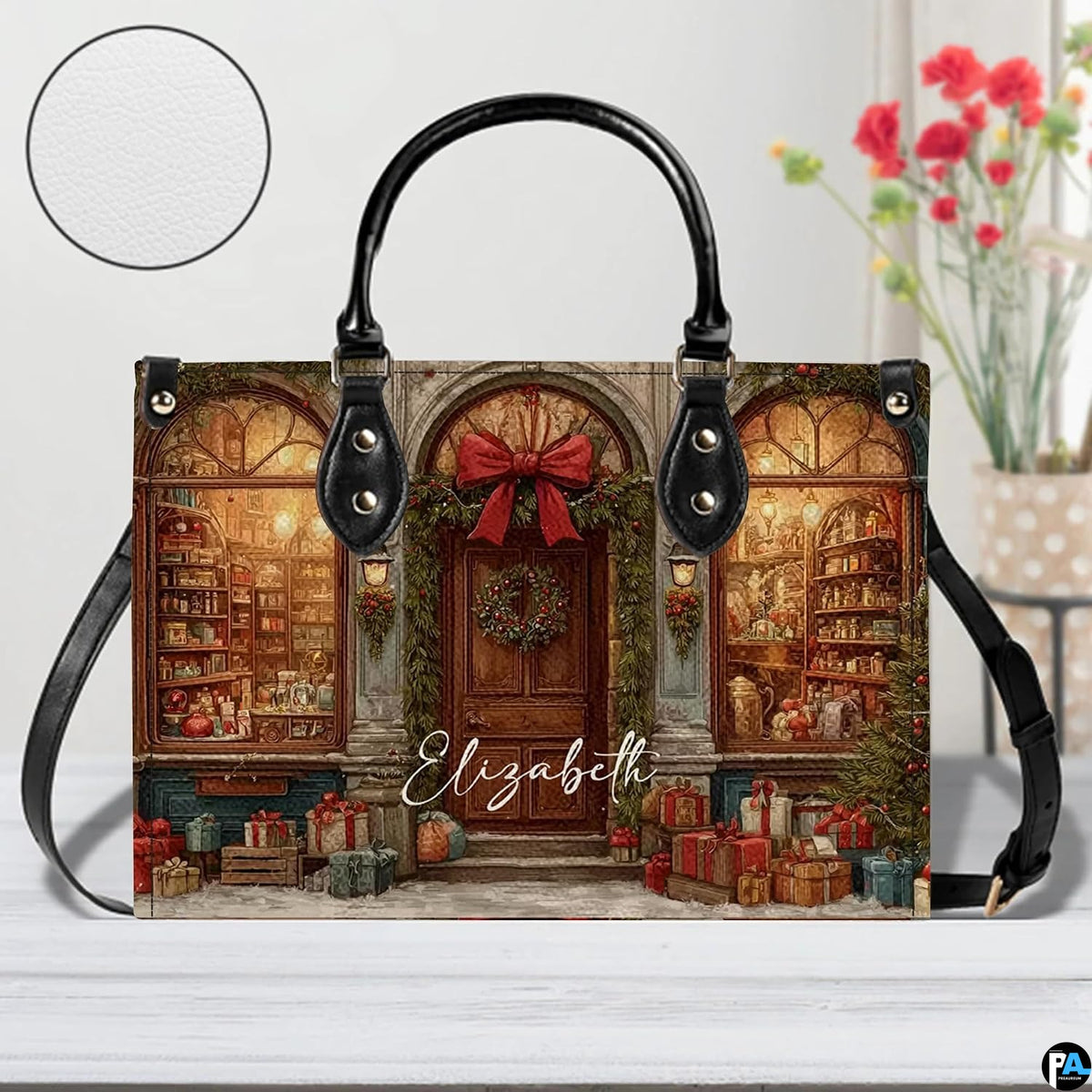 Interior layout of the matching zip wallet showing organizational card slots and divider.