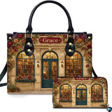 Neoclassical Bookstore Floral Handbag Set