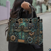 Personalized Halloween Leather Handbag – Custom Witch 3D Printing Effect Purses For Women – Spooky Gothic Shoulder Bag