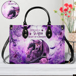 PREAUREUM "{split_values}" Personalized {collection_title} Leather Handbag