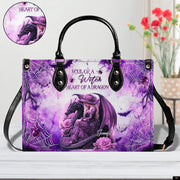 PREAUREUM "{split_values}" Personalized {collection_title} Leather Handbag
