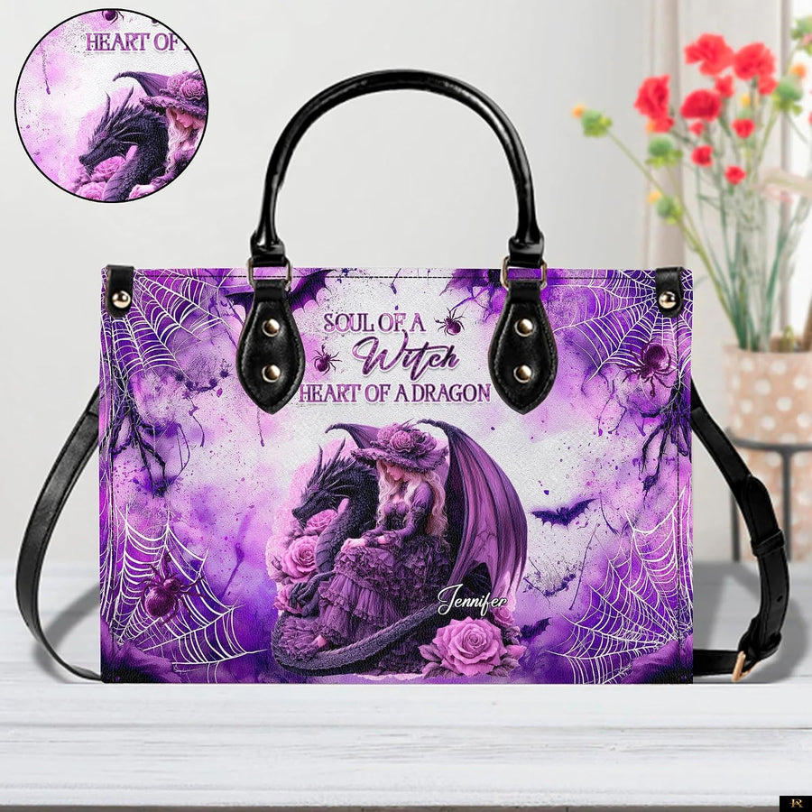 PREAUREUM "{split_values}" Personalized {collection_title} Leather Handbag