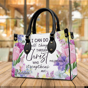PREAUREUM "{split_values}" Personalized {collection_title} Leather Handbag