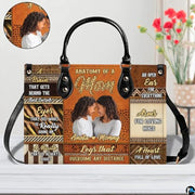 Mothers Day Gift Leather Bag- Personalized Grandmas Purse With Grandkids Names, Grandma Handbag Birthday Gifts For Mom Women