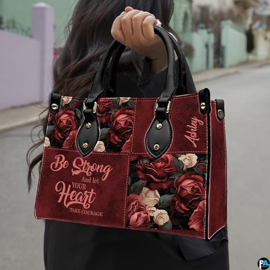 Personalized Christian Leather Handbag, Jesus Christian Tote Bag, Bible Purse, Religious Bags Gift for Mom, Women