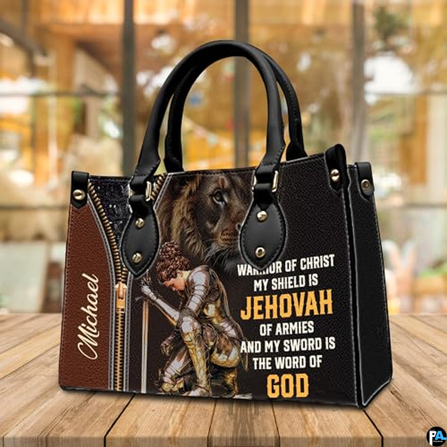 Personalized Christian Leather Handbag, Jesus Christian Tote Bag, Bible Purse, Religious Bags Gift for Mom, Women
