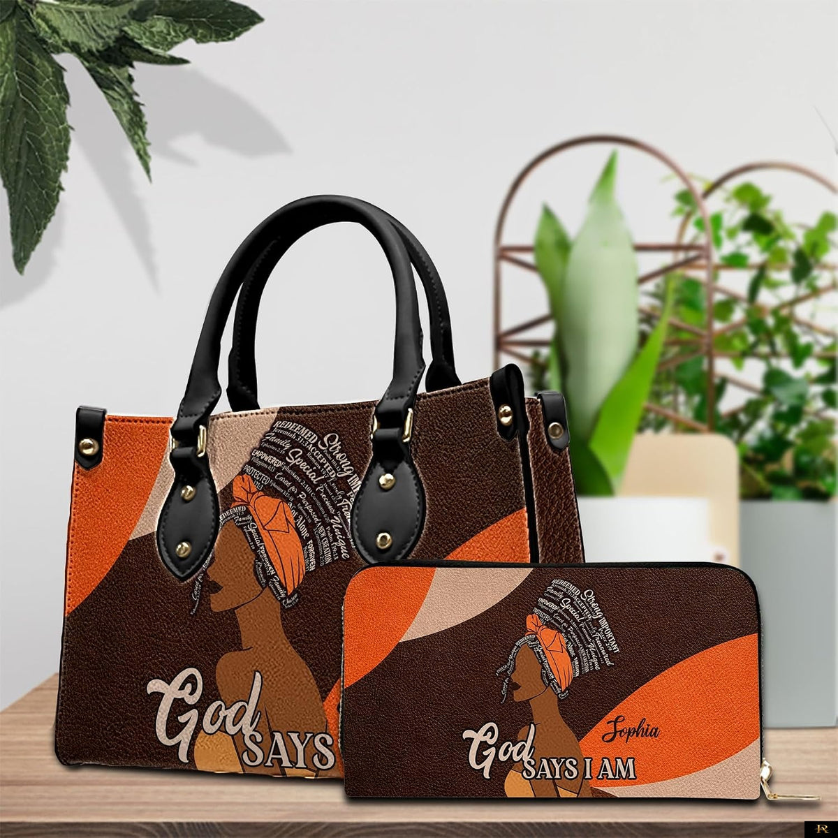 PREAUREUM "{split_values}" Personalized {collection_title} Leather Handbag