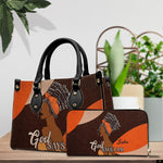 PREAUREUM "{split_values}" Personalized {collection_title} Leather Handbag