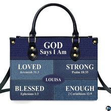 Personalized Christian Leather Handbag, Jesus Christian Tote Bag, Bible Purse, Religious Bags Gift for Mom, Women